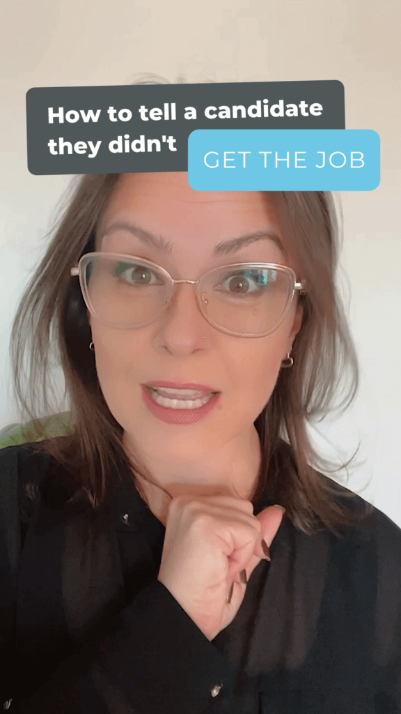 Tell candidate didnt get job Cover